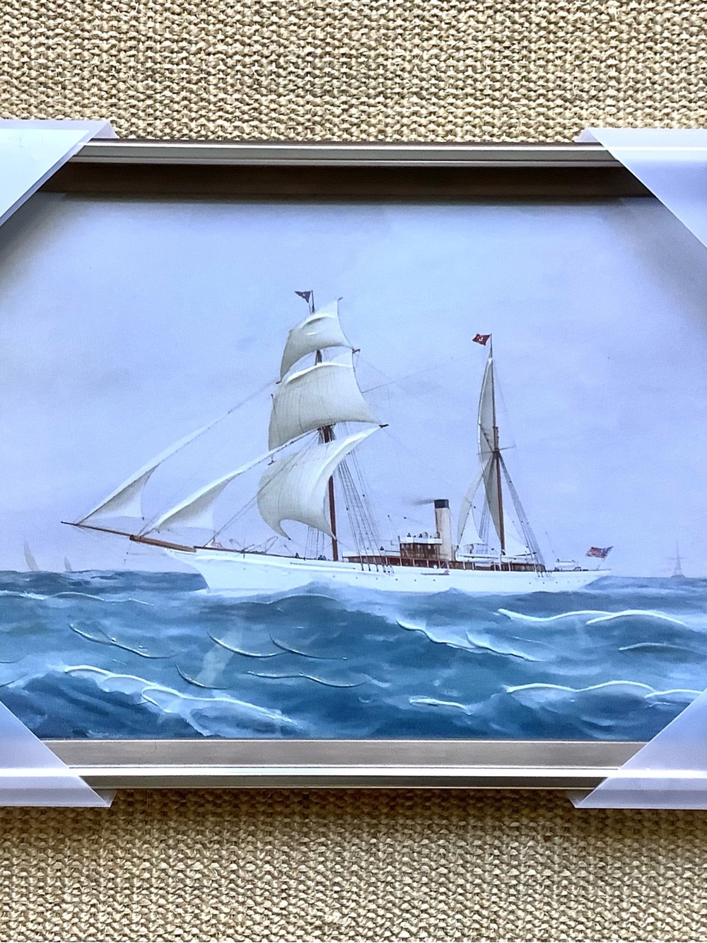 La Hacienda Nautical Sailboat Framed Canvas Wall Art